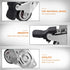 5pcs 1 Inch NUOBESTY TPR Swivel Stem Casters Grey Silent Replacement Wheels for Furniture Cart Rolling Industrial Use