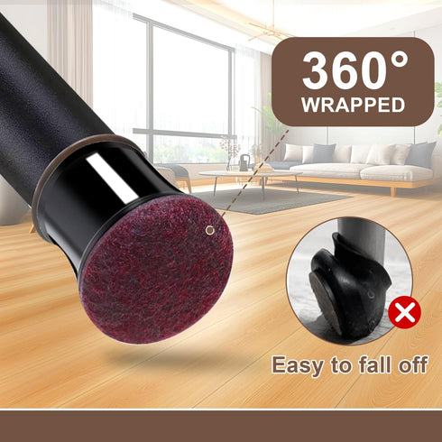 20 Diameter:12/16" 1-3/16") OCONDA Pcs Chair Leg Floor Protectors for Hardwood Floors, Black Rubber Furniture Sliders