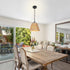 E26 Rattan Pendant Light with Woven Basket Shade, Boho Farmhouse Pendant Light Fixture, Hanging Light with Adjustable