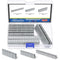 Glarks 2816Pcs 18 Gauge Narrow Crown Staples, 1/2", 3/4", 1" Galvanized Assortment Kit for Electric Stapler