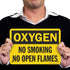 SmartSign S-0574-PL "Oxygen - No Smoking No Open Flames" Sign, 7" x 10"