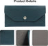 PU Leather Money Cash Envelopes Bag, Reusable Wallets for Cash, Check, Billing, Green