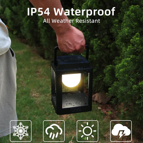 10 Outdoor Solar Table Lamp,Collasis RGB Color Changing Lights,Portable Rechargeable Solar Lantern Waterproof, Touch