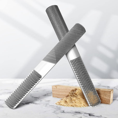8in Premium Grade 4 Way Wood Rasp File, High Carbon Hand File & Round Rasp, Multifunctional Tool for Wood, Metal,