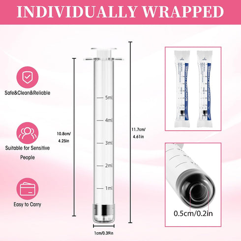 5ml 60 Pack Disposable Vaginal Applicator Injector Vaginal Cream Applicators with Dosage Measurements, Fit Most