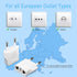 Unidapt 2-pack Europe Travel Plug Adapter, USA to European Plug Adapters for Travel from US to EU