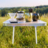 SHINYPASING 33cm 4pcs Set Foldable Table Legs Metal Folding Legs for Side Table for Camping and Travel