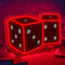 Dice Neon Sign 14.57 9.45 Adjustable Brightness Neon Signs for Wall Decor
