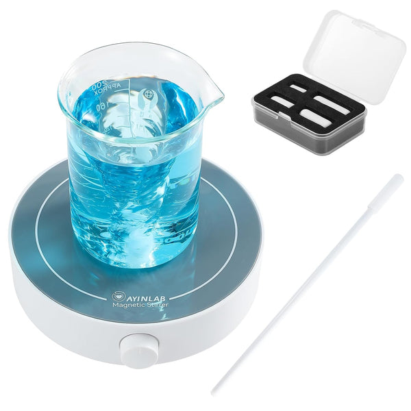 Magnetic Stirrer with Speed Control, Fast Stir Plate, 4pcs Magnetic Stir Bars, 1 Stir Bar Retriever, Max Volume 3000ml