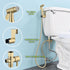 Stainless Steel Bidet Sprayer for Toilet, Gold Finish with Jet and Soft Spray Modes, Handheld Sprayer for Cloth Diaper