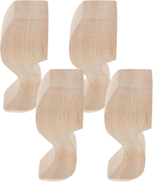 Toddmomy 4pcs Solid Wood Carved Furniture Legs for Tea Table Bathroom Vanity