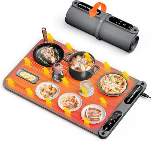 Firelex Food Warming Mat for Buffet, Silicone Food Warm Mat with Timer