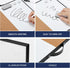 TSJ OFFICE Small Whiteboard Cork-Board, 12" X 16" Portable Aluminum Black Framed Magnetic Dry Erase Board