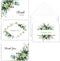 Lush Greenery Thank You Notes, 24 Cards with White Envelopes, 4 Green Floral Designs, 3 1/2" x 4 7/8"