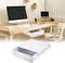 uxcell Under Desk Drawer, 1Pcs - Plastic Self-Adhesive Storage Organizer, Slide Out Stationery for Office Home, White