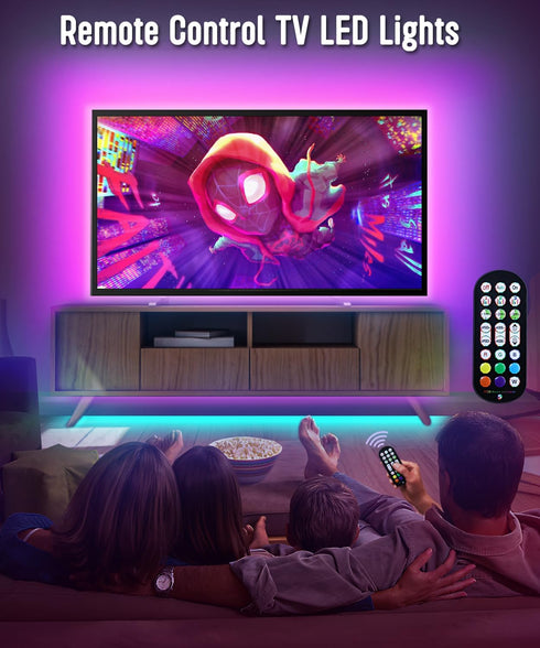13.1FT TV LED Backlight for 43-55 inch TVs, Music Sync LED Lights with Remote and Bluetooth APP Control