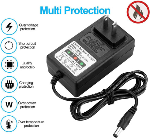 16.8V Charger AC/DC for Screwdrivers, Drill Drivers, Battery Power Chainsaw, Replacement DC Round