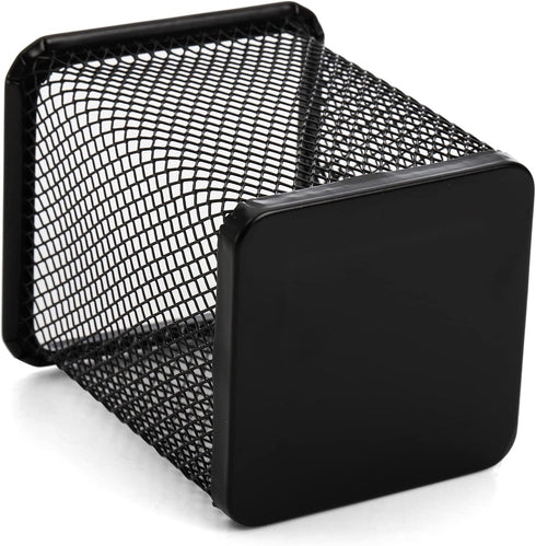 Nicunom 12 Pack Metal Pen Holder - Square Mesh Pencil Cup Desk Organizer for Office, Black