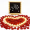 Grinsvalley LED Felt Letter Board with Rose Petals and Candles Set, Word Board