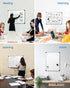Magnetic White Board Kit for Wall, 24" x 18", Includes 1 Dry Eraser, 2 Multicolor Markers, 4 Magnetic Pins, Aluminum
