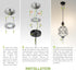 1xE26 120V 2 Pack ASD Black Pendant Light Fixture - ETL Modern Pendant Lights Kitchen Island, Industrial Hallway