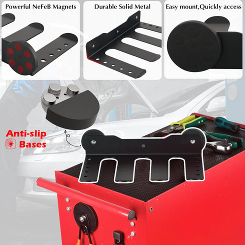 MUTUACTOR Super Power Tool Organizer Heavy Duty,Magnetic Mount Drill Holder Tool Storage,Anti-slip Magnetic Impact