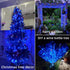 4 Pack 33ft 100 8 YEGUO Blue Solar Fairy Lights, Each LED Christmas Lights Outdoor Waterproof, Modes Sliver Wire Solar