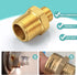 Vfauosit 1/2 to 3/8 Reducer, 3/8 to 1/2 RV Faucet Adapter, Brass Compression Fitting for Plumbing Water Hose (2 Pieces)