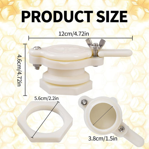 HunterBee 3/5/10 5 pcs Honey gate Valve for Gallon Bucket bee hive gate for Honey Bucket valves Honey Extractor Bucket