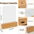 Dimmable 3 AVEKI Book Light, LED Reading Light Color Flat Book Lamp for Reading, Rechargeable Page Light with Wooden