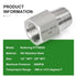 TAISHER 2PCS 304 Stainless Steel Pipe Fitting, Reducer Adapter 3/8-Inch Male x 1/2-Inch Female