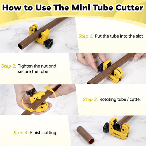 THINKWORK Plastic Pipe Cutter, 0-35mm for PEX, PVC, PPR Hoses, Sharp Copper Pipe Cutter for Tubes