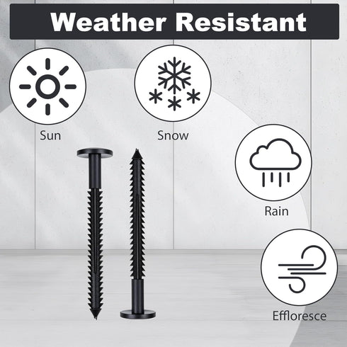 Ckhoid 120Pcs 3 Inch Vinyl Shutter Fastener, Window Panel Peg Lok, Pin Pegs, Screws, Plastic Shutter Spikes Anchor