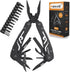 26-in-1 Multitool, Professional Stainless Steel Multi Tools, Heavy Duty Pliers Pocket Knife, Replaceable Bits (black)