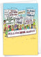 NobleWorks - Funny Mother's Day Card with Envelope, Cartoon Greeting, Stationery Gift for Mom, Million Mom March