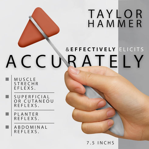 7pc Set Hammers, Diagnostic Percussion - Comprehensive Kit for Accurate Reflex Testing and Examinations, Includes