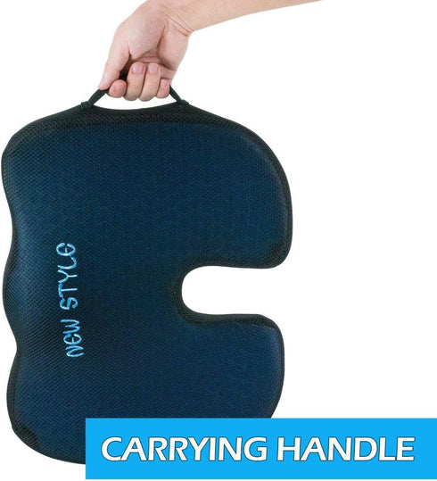 Newstyle Tailbone Coccyx Gel Seat Cushion, Cool Gel Covered Firm Memory Foam Pad for Car, Office Chair and Wheelchair |