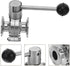 304 25 Ciieeo Sanitary Stainless Steel Butterfly Valve Grade Manual Shut off Valve with Hand Lever for Beverage, Dairy