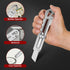 7-In-1 Multipurpose Utility Knife, Stainless Steel Retractable Box Cutter with 10PC SK5 Blades