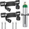 2PCS Propane Tank Holder, Steel Fabrication Nitrogen Tank Mount with Screws and Safety Chain, Suitable for 4"-12" Gas