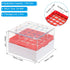 PATIKIL 25 Well Centrifuge Tube Freezer Storage Box, 2 Pcs Polypropylene Tube Rack for 1.8ML and 2.0ML Tubes Vials Samples, Red