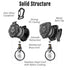 MNGARISTA Heavy Duty Retractable Keychain, Belt Clip & Carabiner Versions, 31.5" Steel Rope, 2-Pack Tactical ID Badge