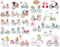 Seasonstorm Love Flower Bicycle Aesthetic Diary Travel Journal Paper Stickers for Scrapbooking Stationery.