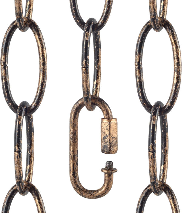Tovmey 6.5 Feet Aged Bronze Finish Chandelier Chain (3mm), Vintage Pendant Light Fixture