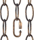 Tovmey 6.5 Feet Aged Bronze Finish Chandelier Chain (3mm), Vintage Pendant Light Fixture