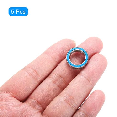 uxcell 5pcs Miniature Deep Groove Ball Bearings, 12x18x4mm Double Sealed for Electric Motor, Home Appliances