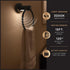 Enbrighten Towel Ring, Motion Sensing Night Light, Battery Operated Hand Towel Holder for Bathroom Kitchen, Matte Black