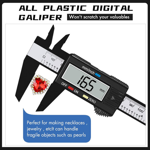 Electronic Digital Calipers, LCD Measuring Tool with Inch and Millimeter Conversion, Suitable for DIY/Jewelry