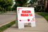 Frozen Meals $3 Red Frame With Hearts Directional Arrows A-Frame Double Sided