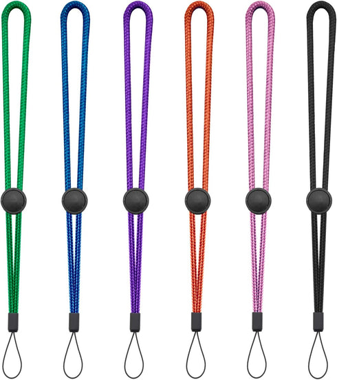 YOUOWO 6 Pack Nylon Wrist Lanyard, Adjustable Length for Flashlight, Wallet, USB Drive, Cell Phone Charms, Key ID